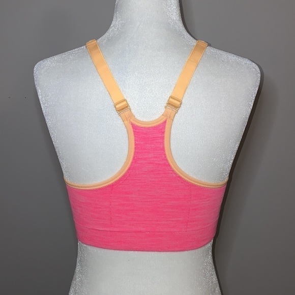Old Navy Seamless Sports Bra Pink and Orange Racerback - Picture 6 of 16